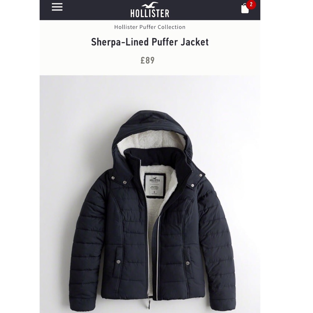 Hollister Sherpa-Lined Puffer Coat